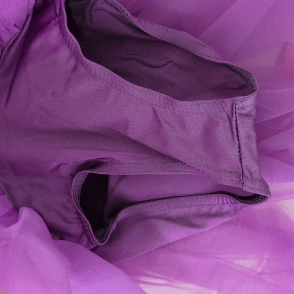 New Weissman Purple Pink Sequin Tutu Dance Costume Ruffle Skirt Halter Top XS - Picture 4 of 8